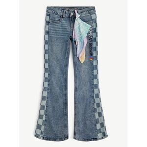 Girl flared jeans size 16 Justice Girls X NASCAR